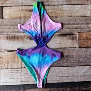 Ague Bendita Vini Malibu One-Piece Crisscross Front Cutouts Open Back Medium